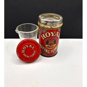 Vintage 1938 Royal Baking Powder Lithograph Tin. Great Colors. Estate Find.
